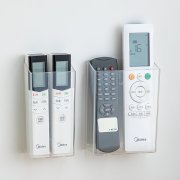 日式加高款无痕壁挂文具笔收纳盒 遥控器置物盒--大号 透明